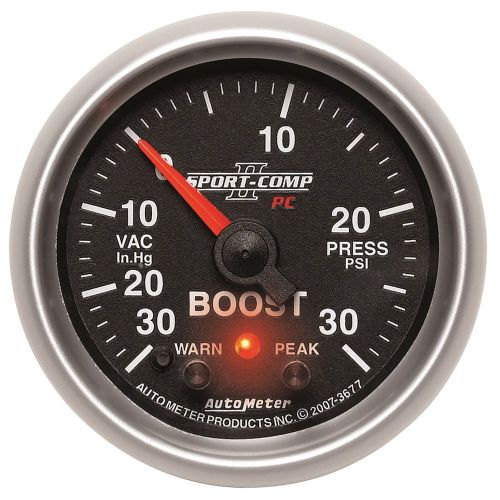 Auto meter 3677 sport-comp pc; boost/vacuum gauge