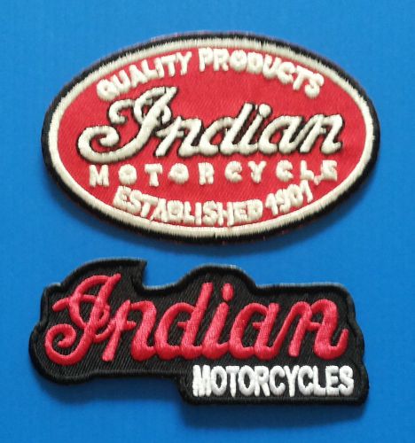 2 lot indian motorcycle 3.5 inch embrodered iron or sewn patches free shipping