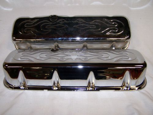 Bbc steel chrome valve covers-racing-hot rod-rat rod-new!!!