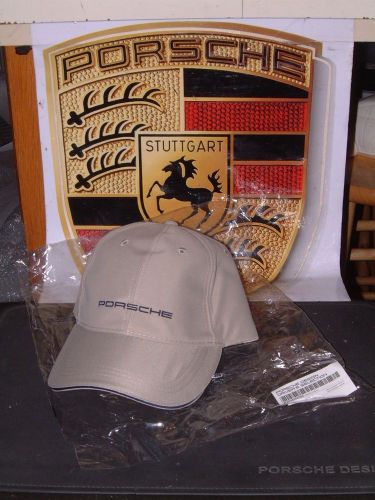 Porsche design driver&#039;s selection tan/beige baseball hat nibwt. now sold out!