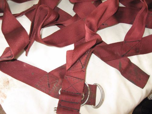 One pair maroon medium safety harnesses