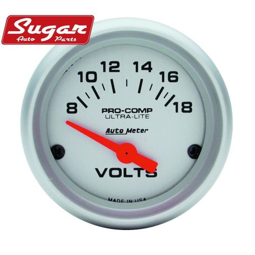 Auto meter 4391 ultra-lite; electric voltmeter gauge