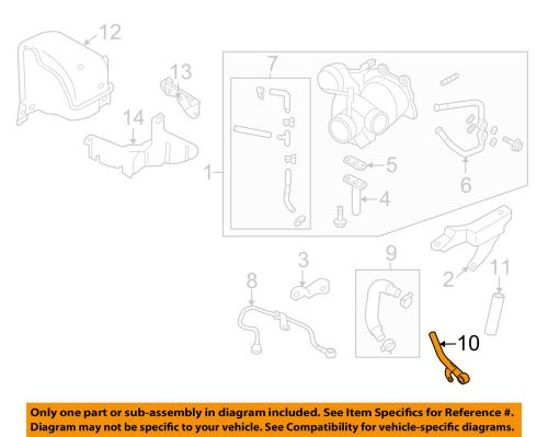 Subaru oem 05-08 forester turbo charger-oil inlet line 14423aa130