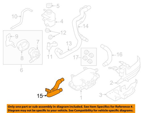 Nissan oem 11-12 leaf-heater hose 271443na0a