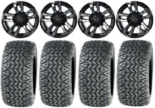 Madjax velocity mach golf wheels 12&#034; 23x10-12 all trail tires ez-go &amp; club car