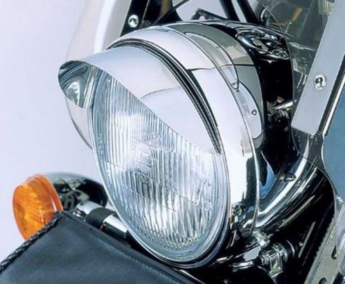 5.75&#034; chrome headlight visor for yamaha cruisers