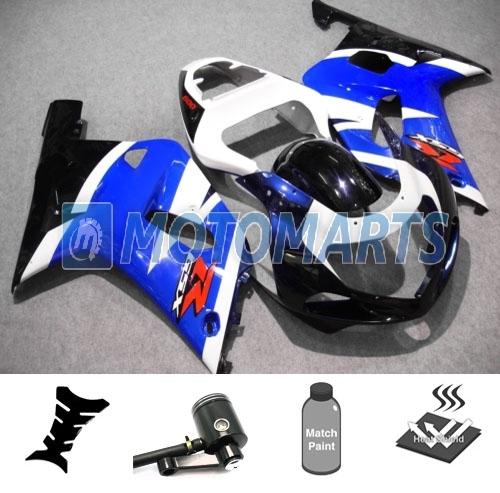 Bundle inj fairing kit w/ brake fluid pot for suzuki gsxr 600 750 k1 01 02 03 ac