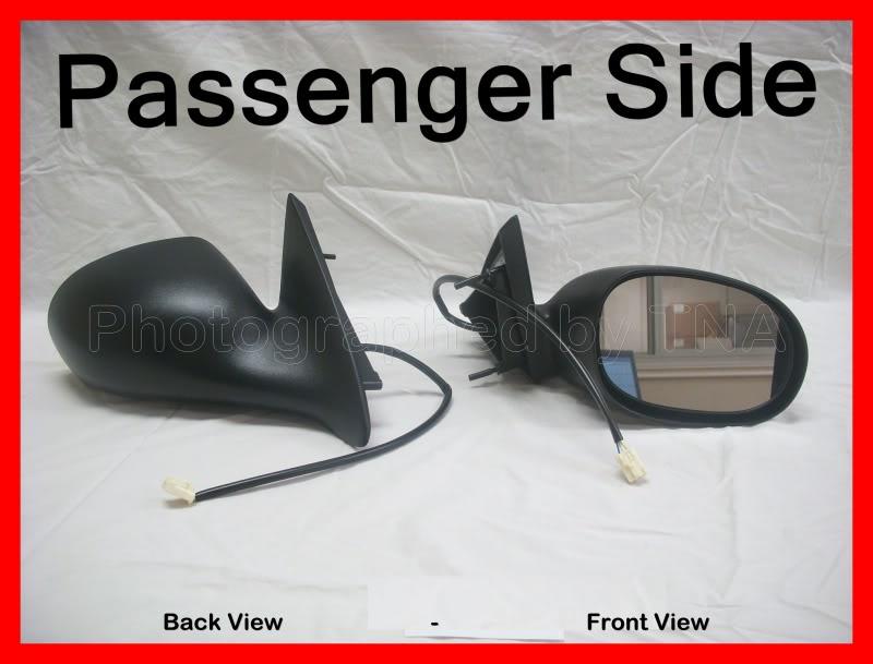 Right - power, non-heated, outside side rear view mirror