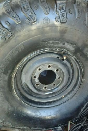 Hummer early solid steel wheels. have 39.5&#034; super swamper iroks.(2) wheels