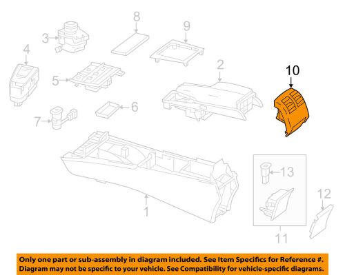 Mercedes mercedes-benz oem 12-15 c350 console-rear cover 20483009548n84