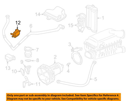 Vw volkswagen oem 00-05 jetta 1.8l-l4 emission-changeover valve 078906283a