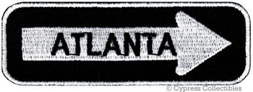 Atlanta road sign biker patch embroidered iron-on motorcycle vest emblem new