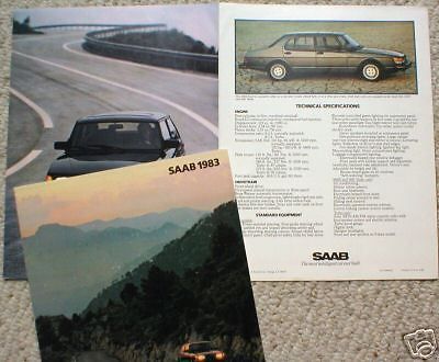 1983 saab dealer sales brochure: 900,turbo,s