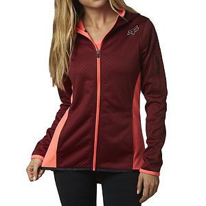 Fox racing hail womens zip up hoody pomegranate/red