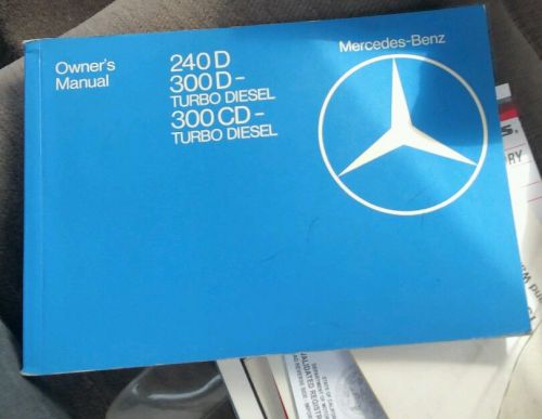 Original 1980 mercedes 240d 300d 300cd owners manual glove box book