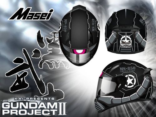 Masei 850 black zaku star trooper gundam ktm icon full face motorcycle helmet x1