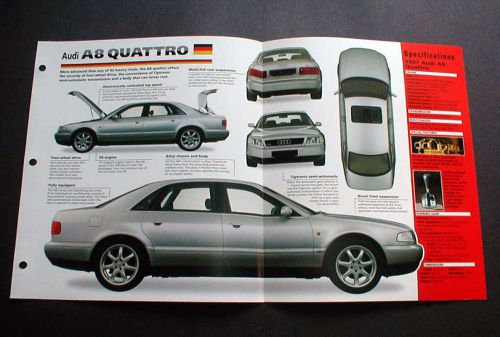 1997 audi a8 quattro sedan unique imp brochure &#039;97