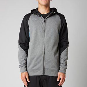 Fox racing terrain mens zip up hoody heather graphite/gray sm