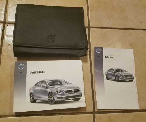 Oem 2013 volvo s60 owners manual &amp; quick guide book w/ black carrying case