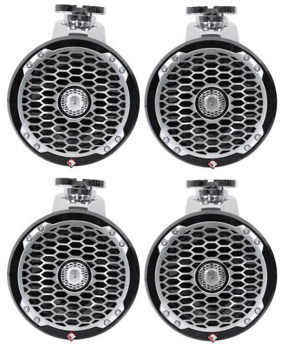 (4) rockford fosgate pm2652w-b 6.5&#034; 680 watt marine wakeboard tower speakers