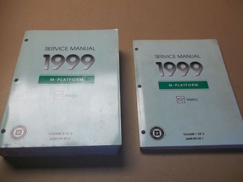 General motors oem factory service manual set for 1999 chevrolet metro