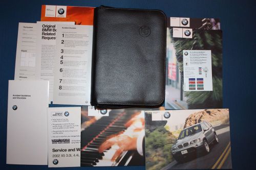 2002 bmw x5 owners manual with case book set
