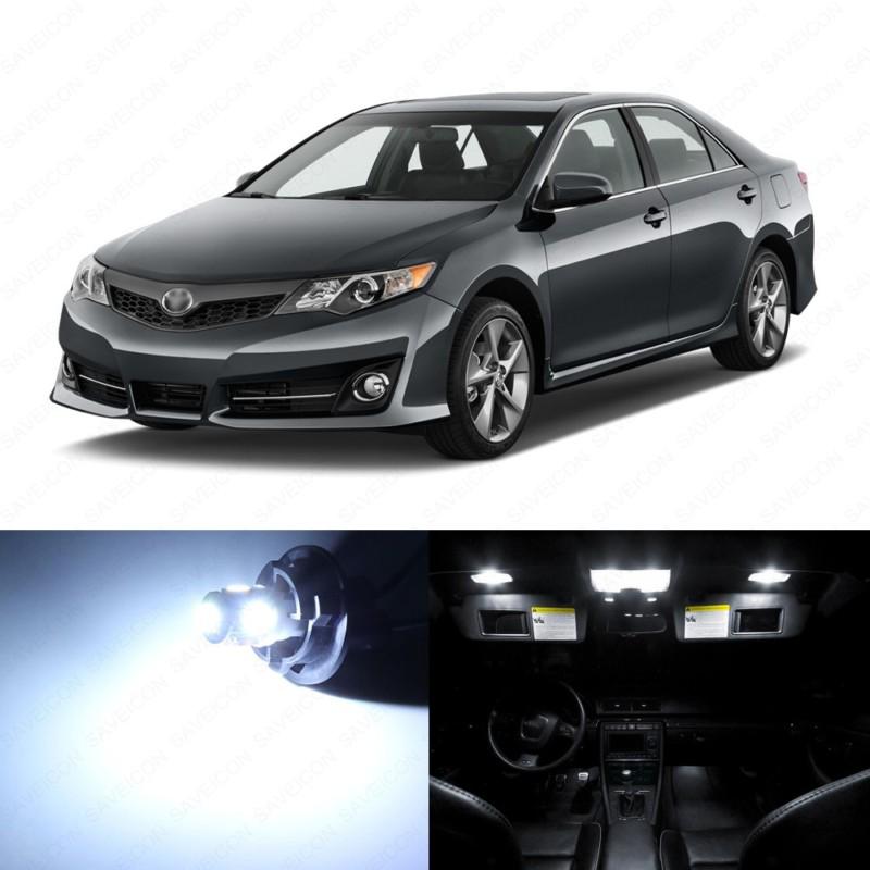 10 x xenon white led interior lights package for 2012 - 2014 toyota camry