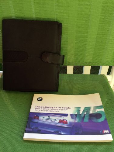 2000 2001 bmw m5 e39 factory owners manual and leather case oem