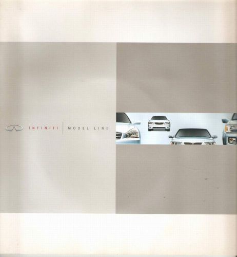 2001/2002 infiniti auto show dealer brochure car catalog/book q45/i30/g20/qx4