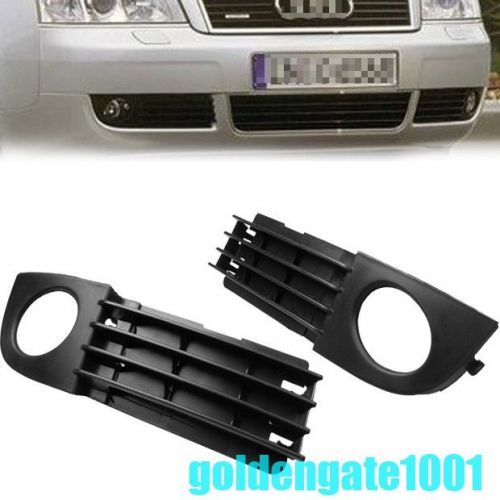 2x black front lower fog light side grille for audi a6 c5 avant quattro 03-05 gg