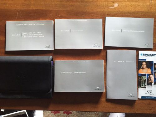 2013 infiniti jx factory owners manual set and case