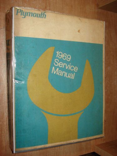 1969 plymouth shop manual original service book barracuda road runner 440 oem