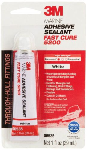 3m marine adhesive sealant 5200 fast cure white, 06535, 1 oz tube (pack of 1)