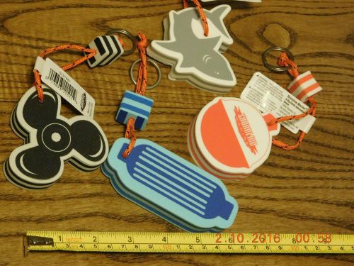 Marine foam floating key chain  choose propeller, bobber, shark or bumper