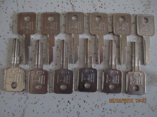 12 new gm key blanks, uncut, unused, b-46, &#034;j&#034; keys