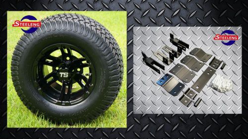 Yamaha golf cart g14/g16/g19 4&#034; lift kit + 10&#034; wheels and 20&#034; street/turf tires