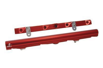 Aeromotive fuel rails billet aluminum red anodized chevy corvette 6.0l pair