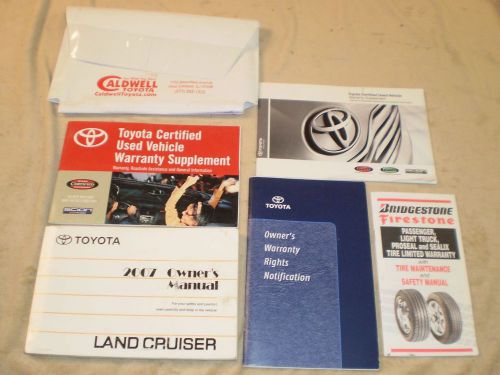 2007 toyota land cruiser suv owners manual books guide case all models