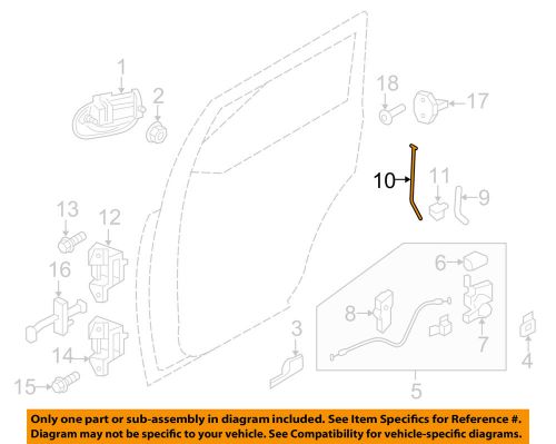 Ford oem lock hardware-rear door-handle rod left 2l1z7826461aad