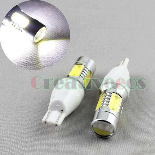 2x t15/t10 high power 7.5w smd led reverse backup turn light bulb projector lens