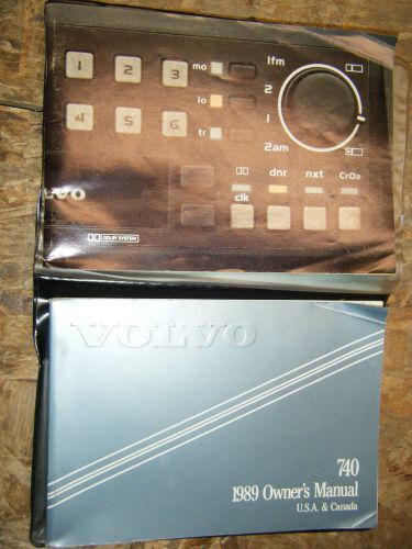 1989 volvo 740 original factory owners manual operators book with case