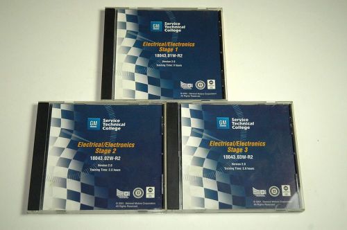 Gm service technical college training 3 cd set electrical/electronics stage 1-3