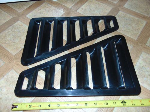 2 nos vintage universal flush mount hood vents snowmobile atv custom 14&#034; x 9&#034;