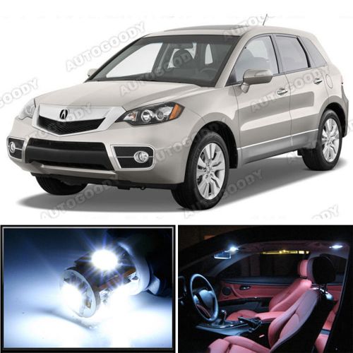 Premium xenon white led lights interior package kit for acura rdx 2007-2012