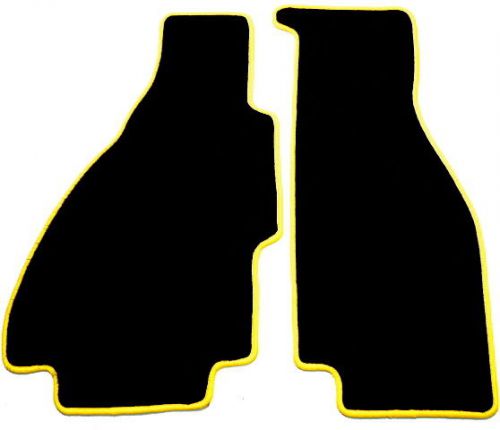 Bl./yellow vel. floor mats for ferrari 308 gtb