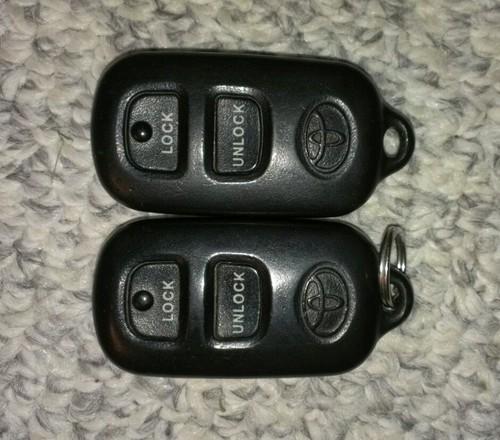 Two toyota key fobs