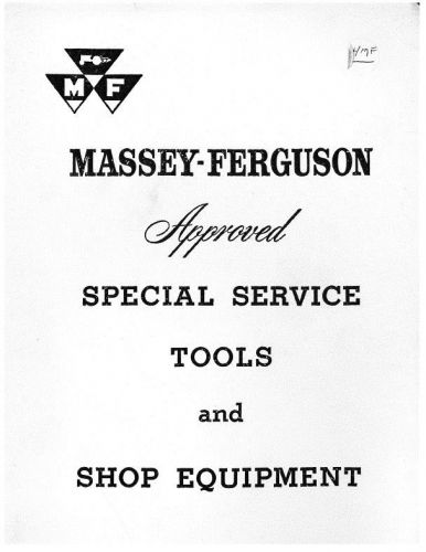 64 1964 ? massey-ferguson tractor specialty service tools catalog manual