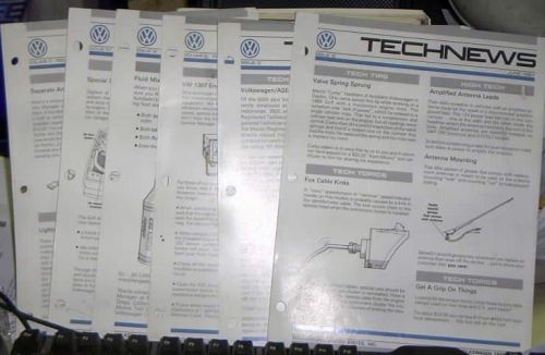 1987 1988 vw volkswagen volkswagon technical service bulletins lot