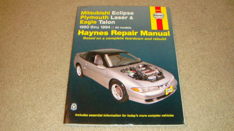 90-94 mitsubishi eclipse, plymouth laser eagle talon  haynes repair manual 68030