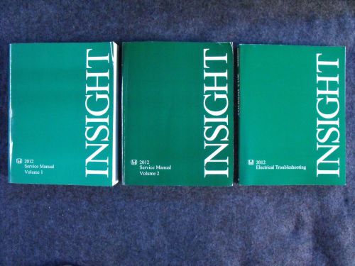 2012 honda insight workshop service shop repair manual set w/ etm